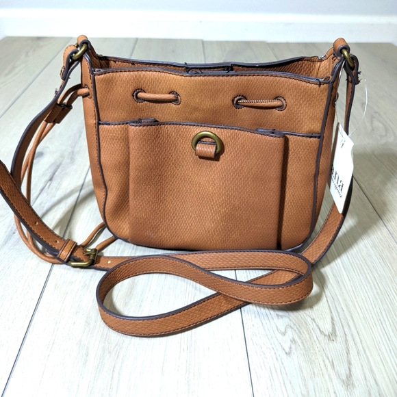 a.n.a Handbags - a.n.a brown tan faux leather hazel crossbody purse